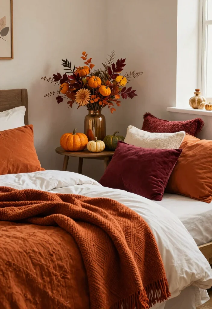 12 Cozy Bedroom Ideas for Couples with Warm Inviting Vibes 12. Seasonal Decor 0