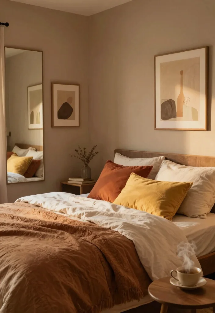 12 Cozy Bedroom Ideas for Couples with Warm Inviting Vibes 2. Warm Color Palettes 0