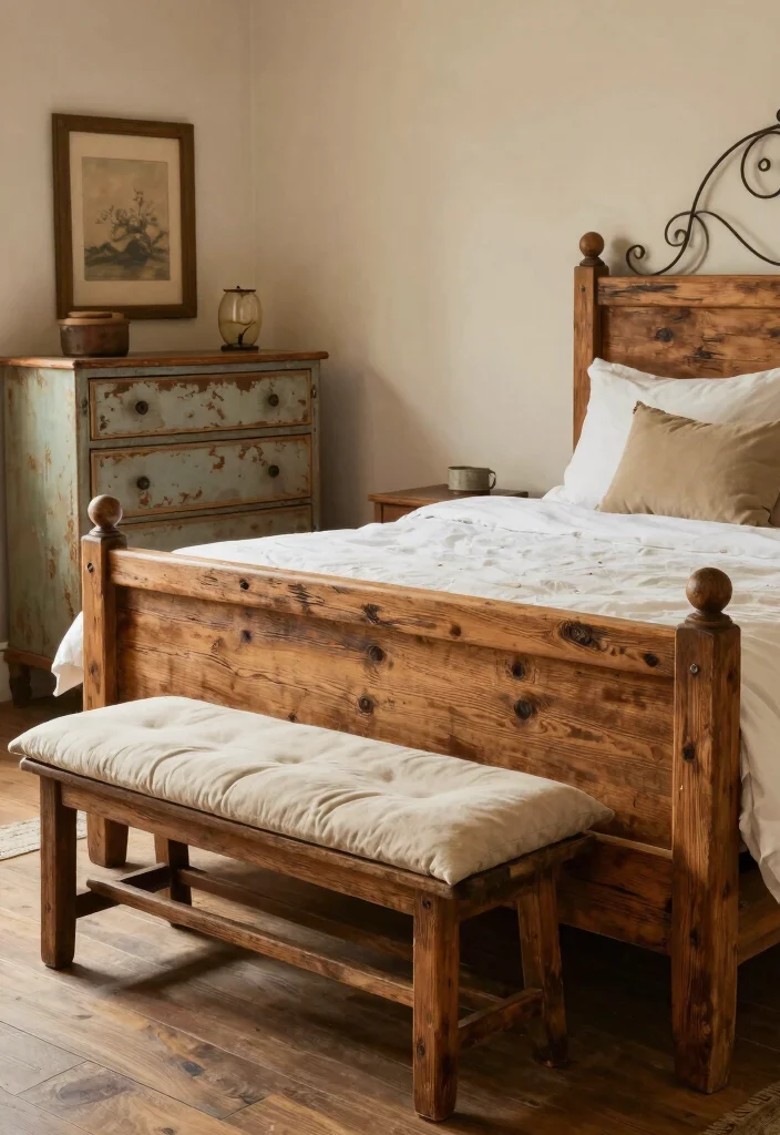 12 Cozy Bedroom Ideas for Couples with Warm Inviting Vibes 7. Rustic Furniture Choices 0