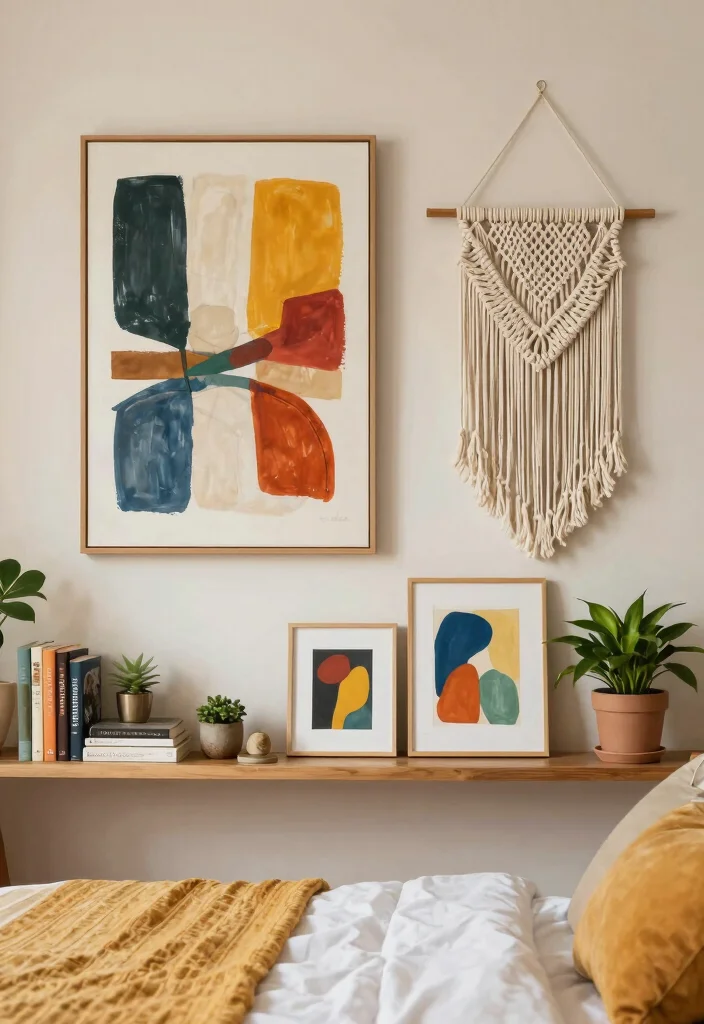 12 Cozy Bedroom Ideas for Couples with Warm Inviting Vibes 8. Wall Decor Masterpieces 0
