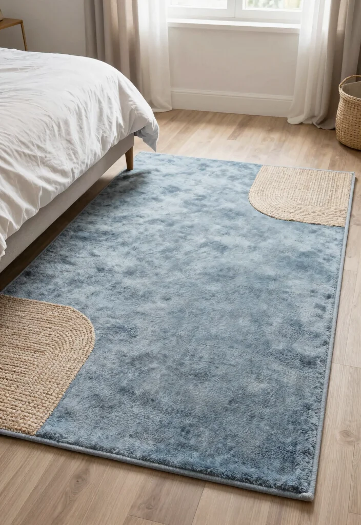 12 Dusty Blue Bedroom Ideas for a Calm Cozy Atmosphere 4. Dusty Blue Area Rugs 0