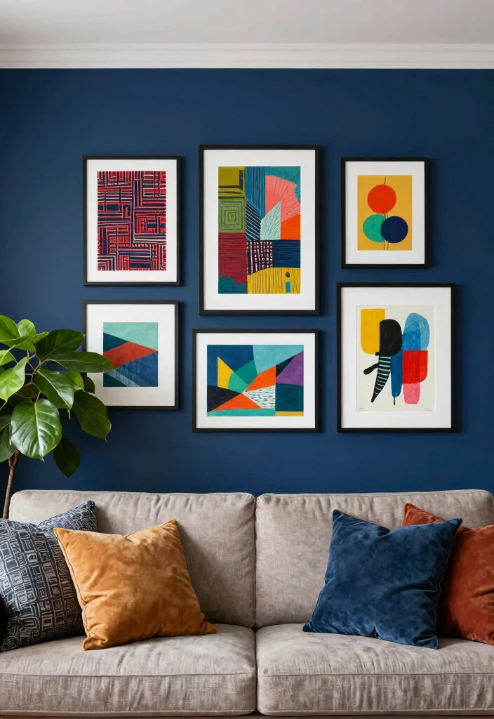 12 Eclectic Living Room Ideas with Mixed Textures 2. Bold Accent Walls 0