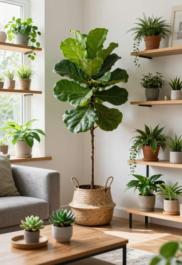 12 Eclectic Living Room Ideas with Mixed Textures 6. Incorporating Natural Elements 0