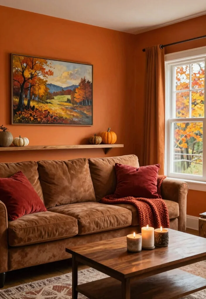 12 Fall Living Room Decor Ideas for Cozy Vibes 1. Embrace Warm Color Palettes 0