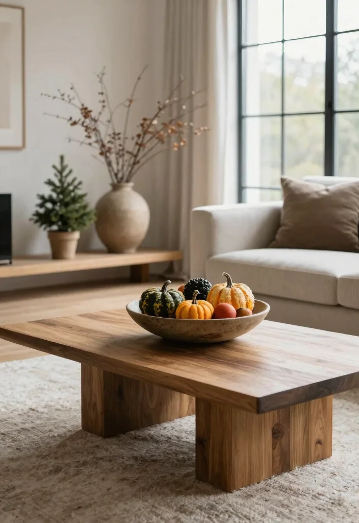 12 Fall Living Room Decor Ideas for Cozy Vibes 3. Incorporate Natural Elements 0