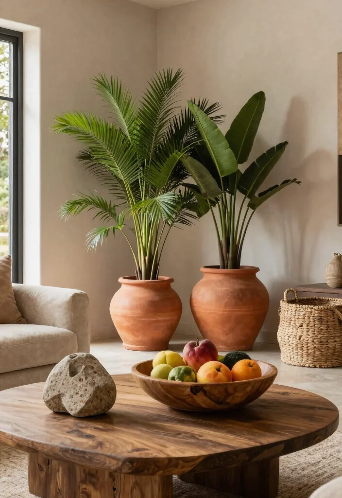 12 Fall Living Room Decor Ideas for Cozy Vibes 8. Use Earthy Decorations 0