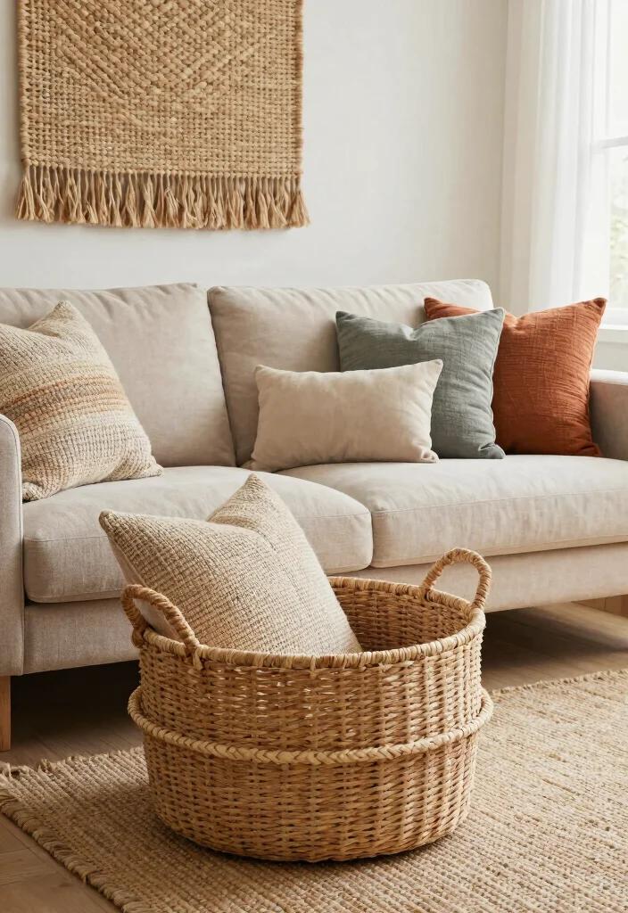 12 Fall Living Room Decor Ideas for Cozy Vibes 9. Use Woven Textiles 0
