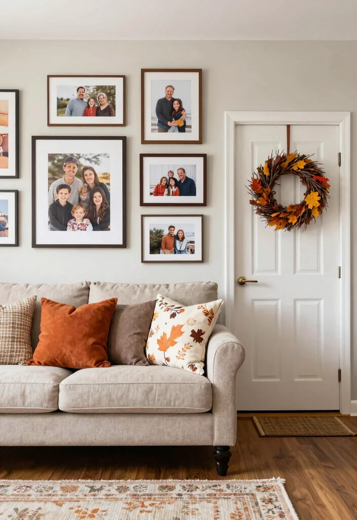 12 Fall Living Room Ideas with Warm Seasonal Style 12. Celebrate with Personal Touches 0