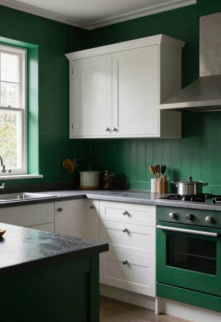 12 Gothic Kitchen Ideas with Dark Dramatic Style 6. Moody Color Palette 0