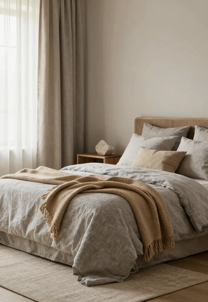 12 Grey and Blue Bedroom Ideas for a Balanced Color Scheme 8. Earthy Accents 0
