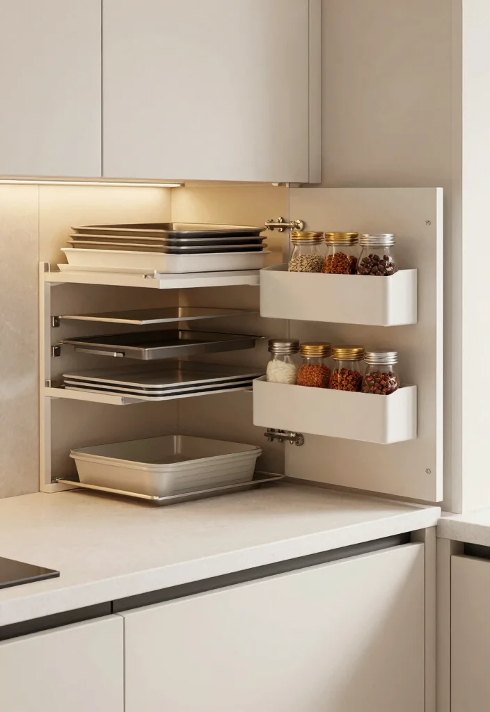 12 Kitchen Cabinet Layout Ideas for Better Storage Flow 9. Hidden Storage Solutions 0