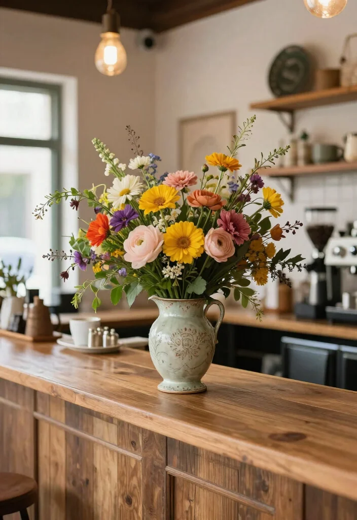 12 Kitchen Coffee Bar Ideas for Daily Morning Rituals 12. Seasonal Floral Arrangements 0