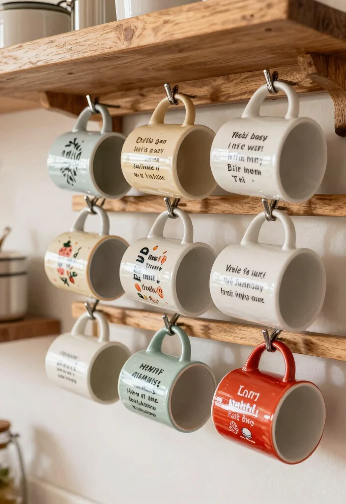 12 Kitchen Coffee Bar Ideas for Daily Morning Rituals 6. Personalized Coffee Mugs 0