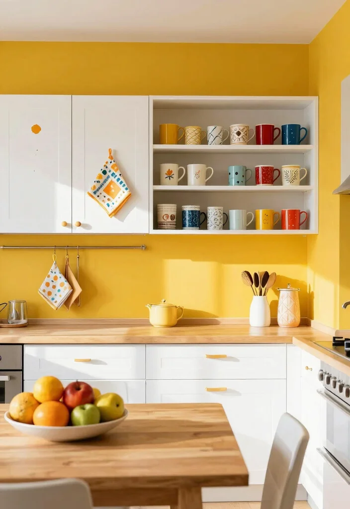 12 Kitchen Wall Paint Ideas to Refresh the Space 4. Cheerful Mustard Yellow 0