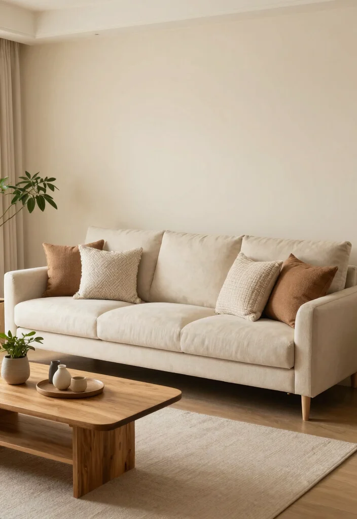 12 Living Room Sofa Color Ideas for Easy Styling 12. Warm Ivory 0