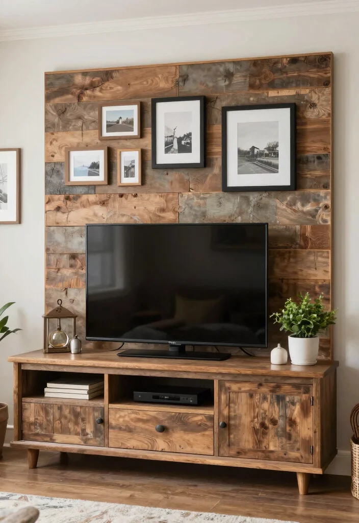 12 Living Room TV Stand Decor Ideas for a Finished Look 15 12 Living Room TV Stand Decor Ideas for a Finished Look 5. Textured Wall Backdrop 0