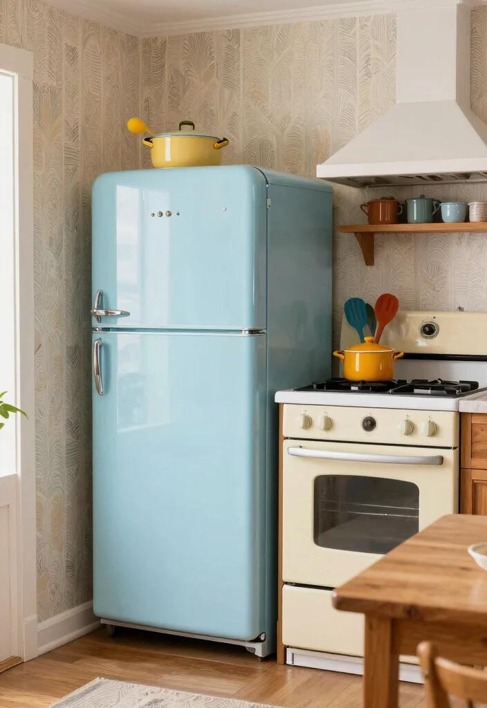 12 Midcentury Kitchen Ideas with Retro Modern Charm 3. Vintage Appliances 0