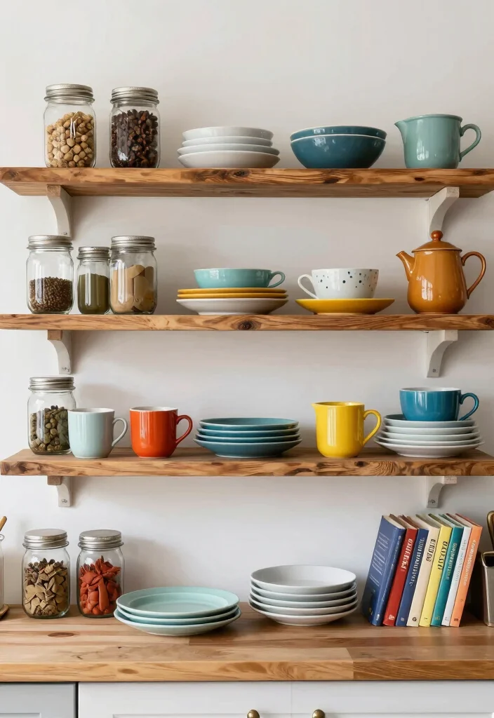 12 Midcentury Kitchen Ideas with Retro Modern Charm 4. Open Shelving 0