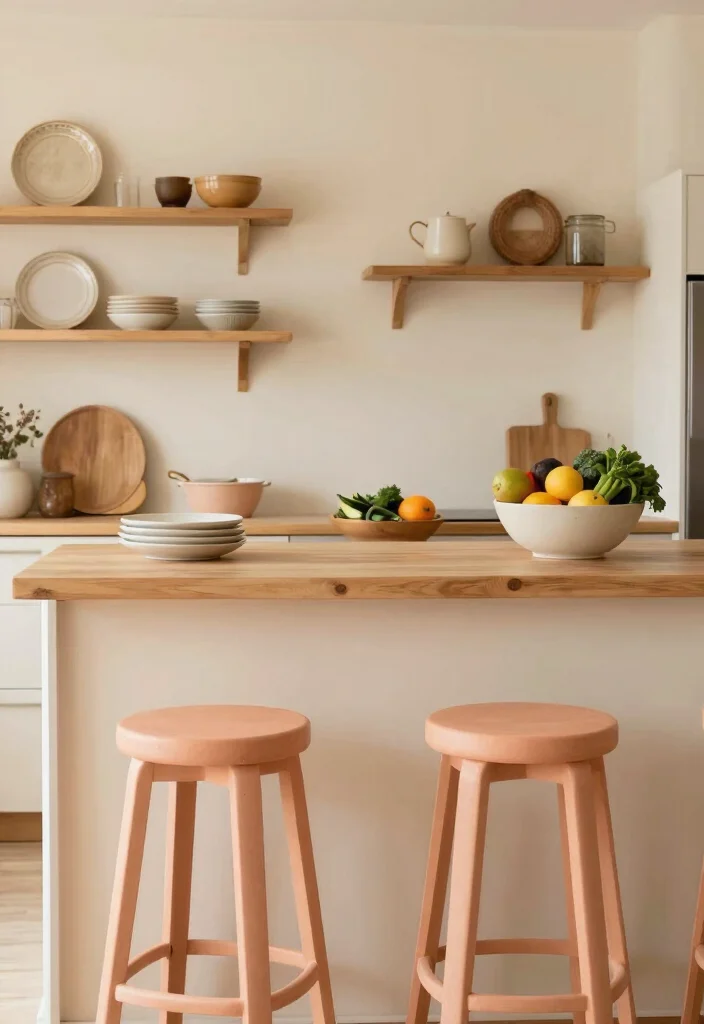 12 Pastel Kitchen Ideas for a Soft Bright Modern Look 5. Earthy Peach Tones 0