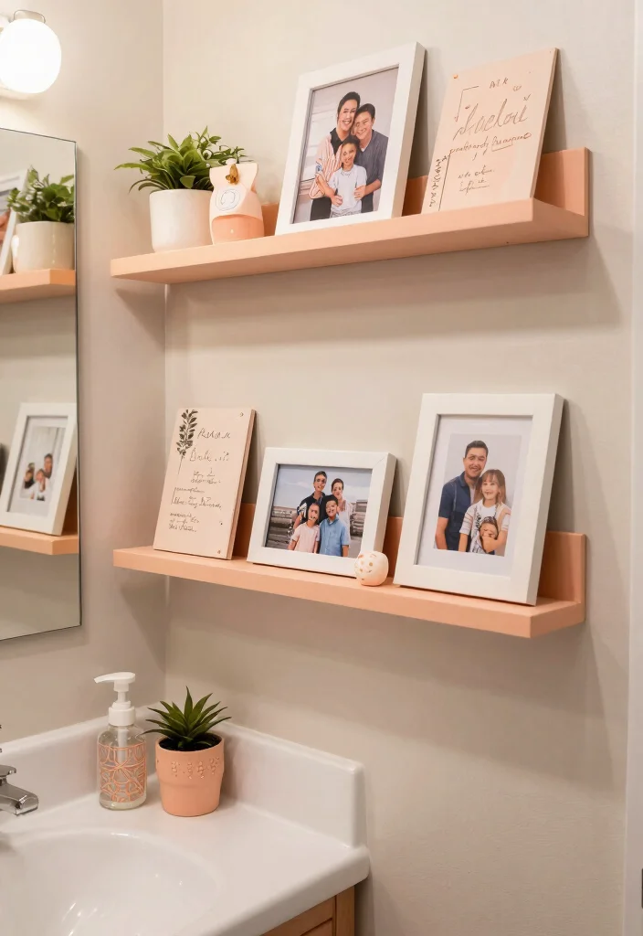 12 Peach Bathroom Ideas for a Soft Warm Modern Aesthetic 12. Personal Touches 0