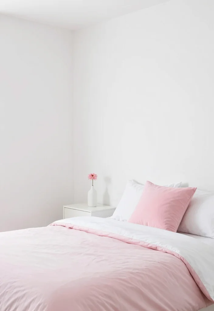12 Pink Bedroom Ideas for Adults with a Modern Aesthetic 3. Minimalist Pink Accents 0