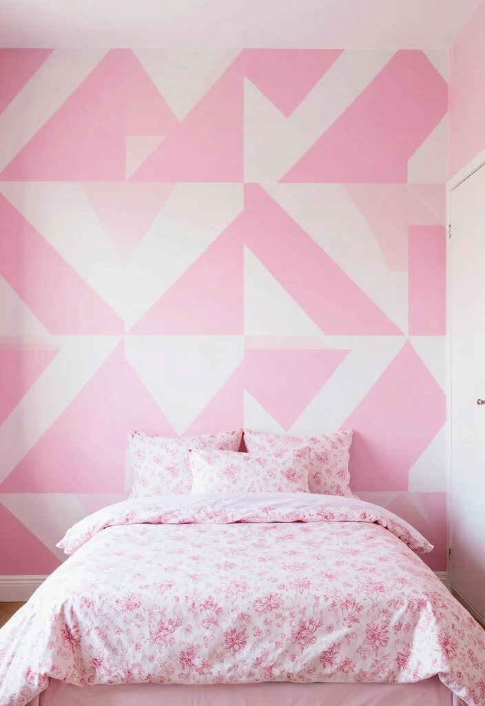 12 Pink Bedroom Ideas for Adults with a Modern Aesthetic 8. Pink Patterns and Prints 0