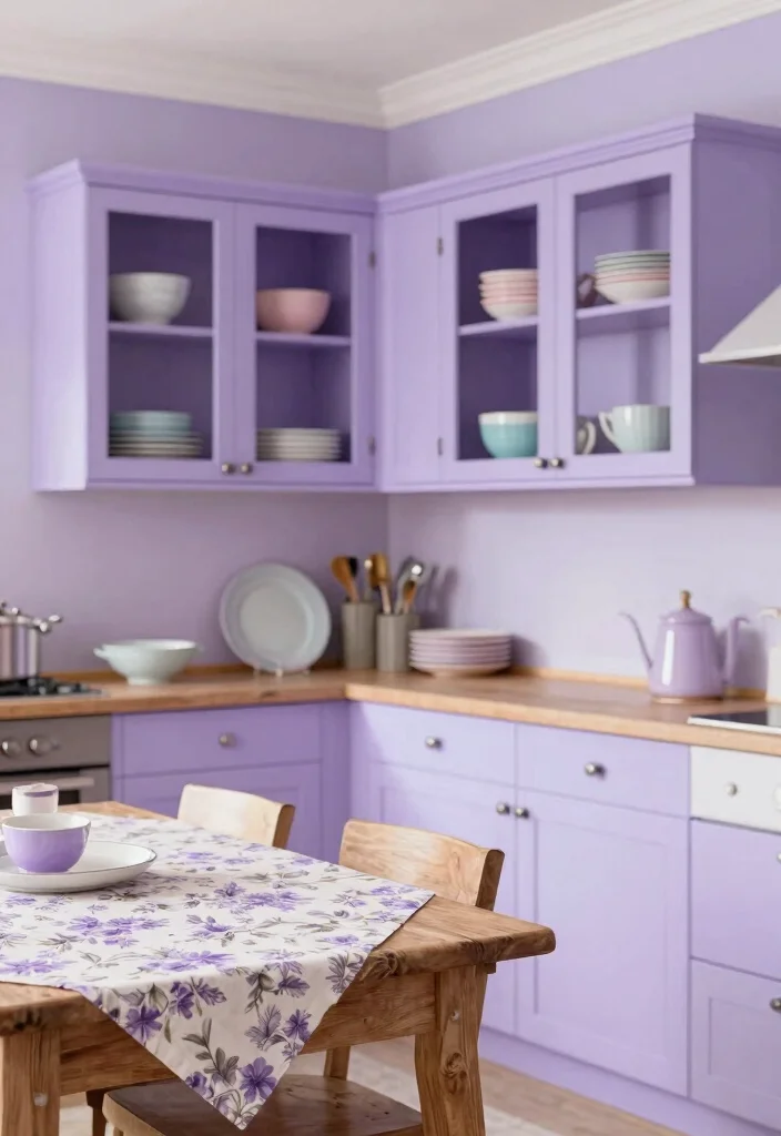 12 Purple Kitchen Ideas for a Bold Creative Space 5. Pastel Purple Touches 0