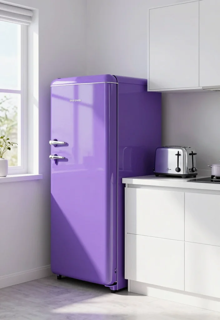 12 Purple Kitchen Ideas for a Bold Creative Space 6. Statement Purple Appliances 0
