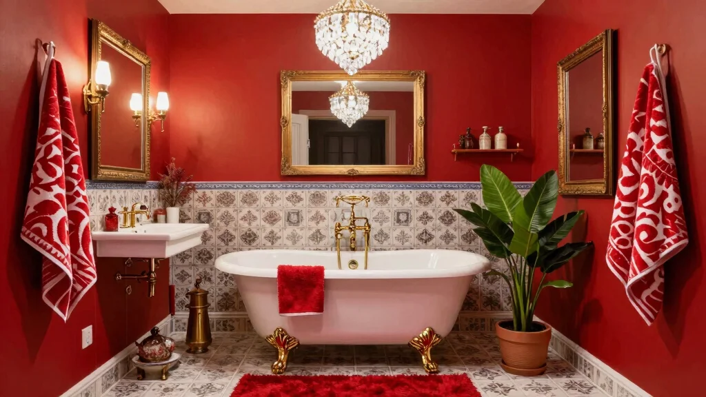 12 Red Bathroom Ideas for Bold Confident Interior Style