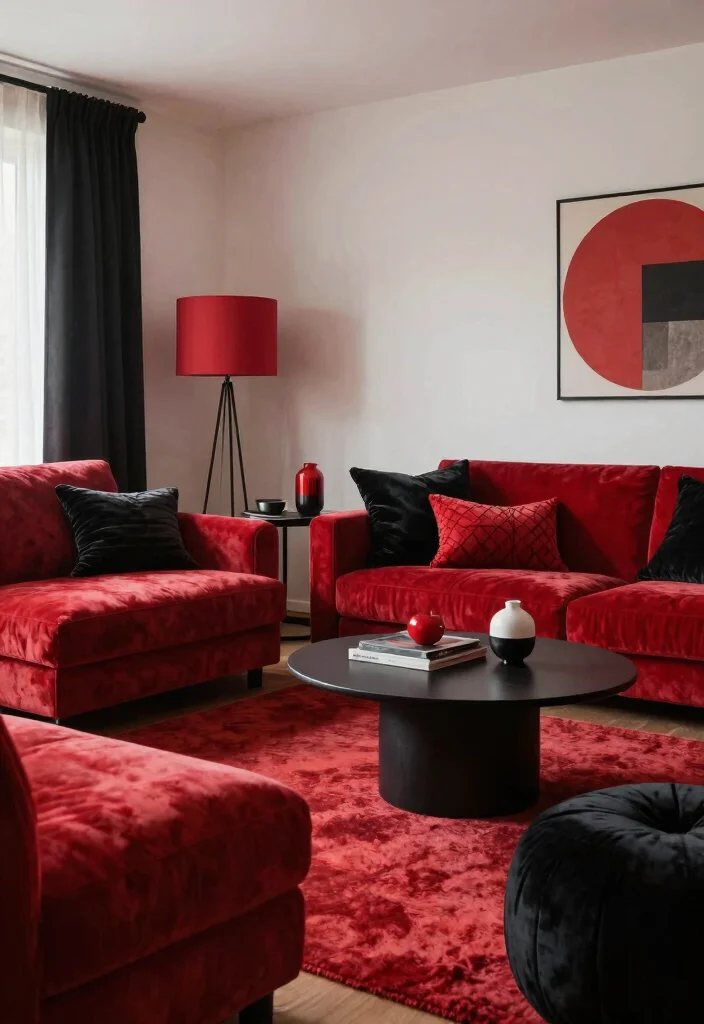 12 Red and Black Living Room Ideas with Bold Contrast Conclusion 0