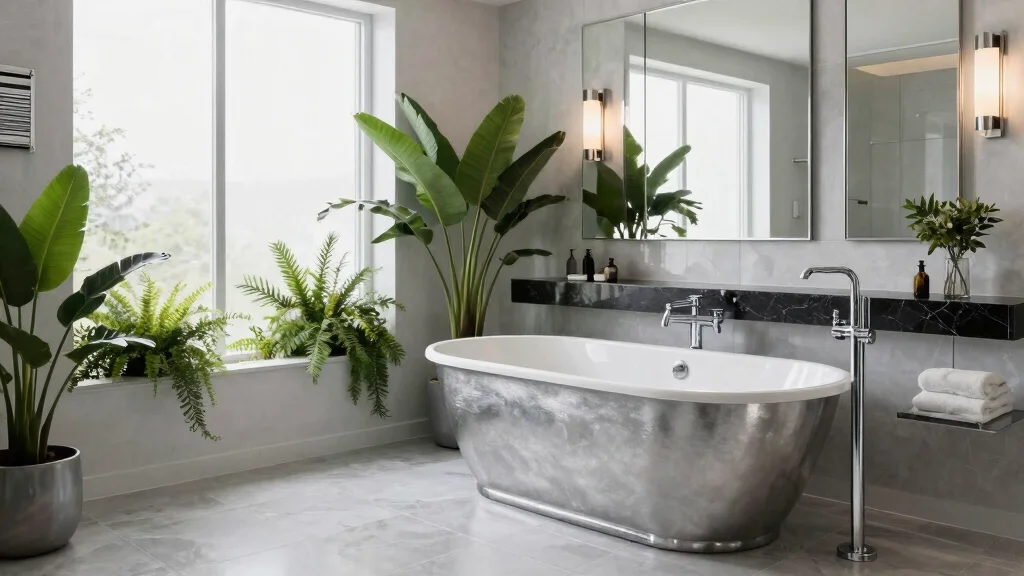 12 Silver Bathroom Decor Ideas with Elegant Modern Touch