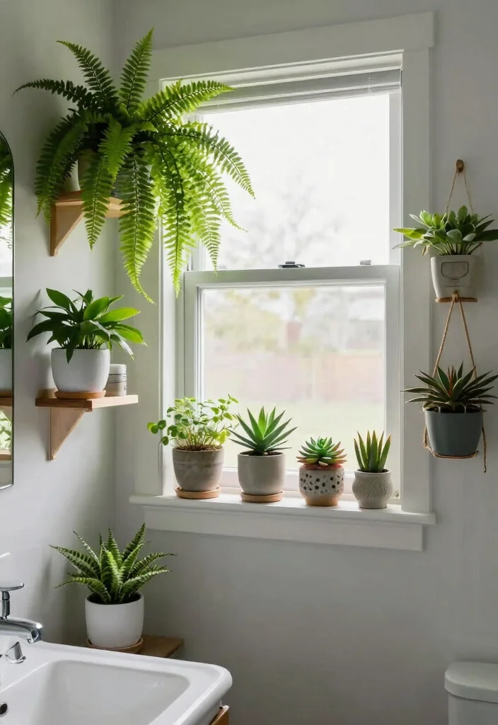 12 Small Apartment Bathroom Ideas Designed for Tight Spaces 8. Incorporate Plants 0