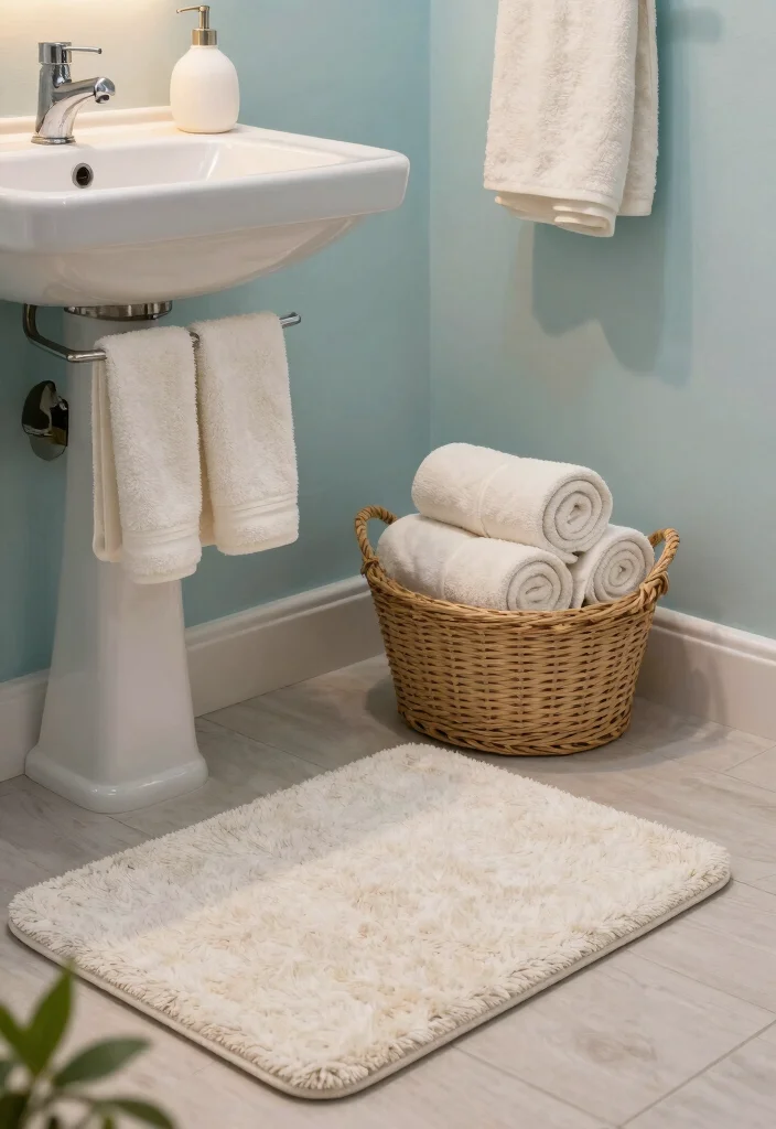 12 Small Apartment Bathroom Ideas Designed for Tight Spaces 9. Textured Fabrics 0
