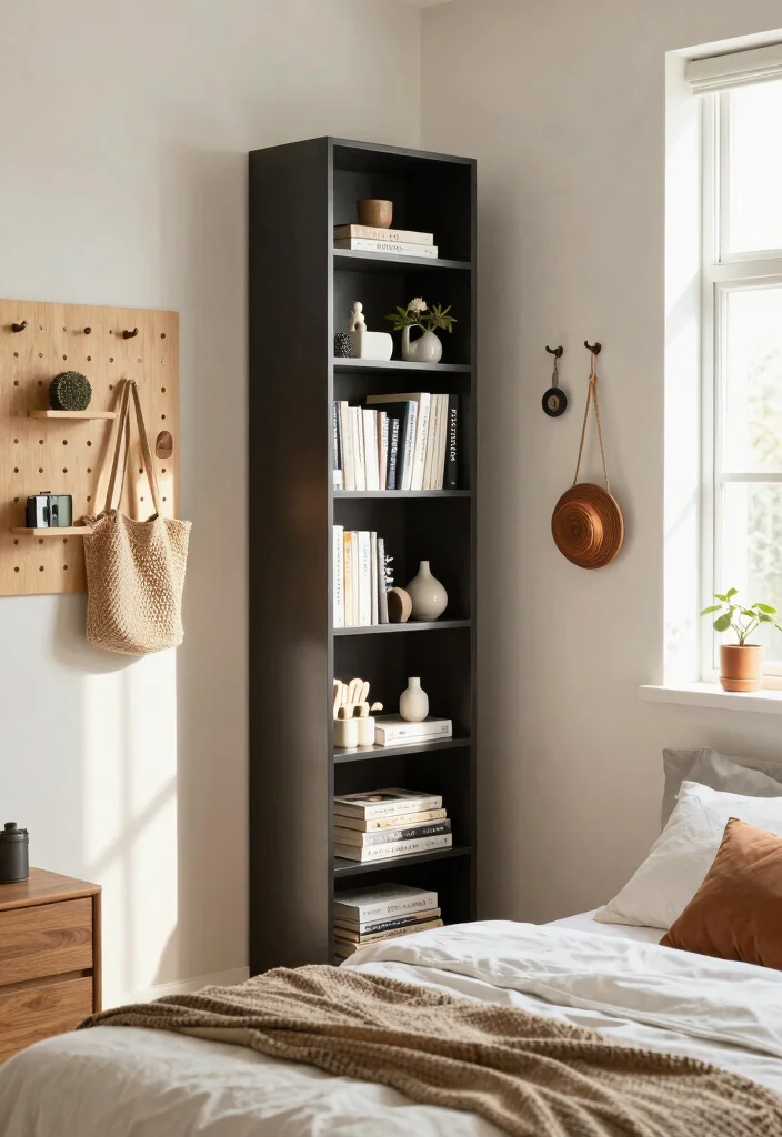 12 Small Space Mens Bedroom Ideas with Smart Layouts 3. Vertical Storage Solutions 0