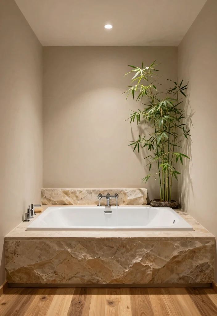 12 Soaker Tub Bathroom Ideas for Deep Relaxing Baths 9. Zen Retreat 0