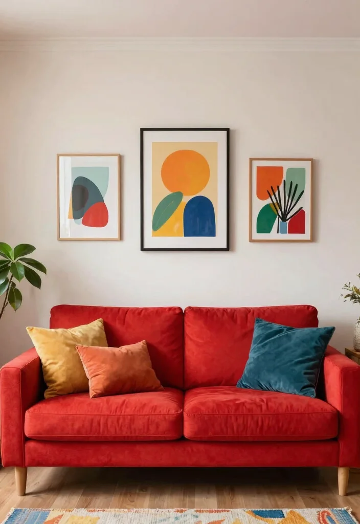 12 Sofa Living Room Ideas for Comfortable Layouts 8. Bold Colors 0