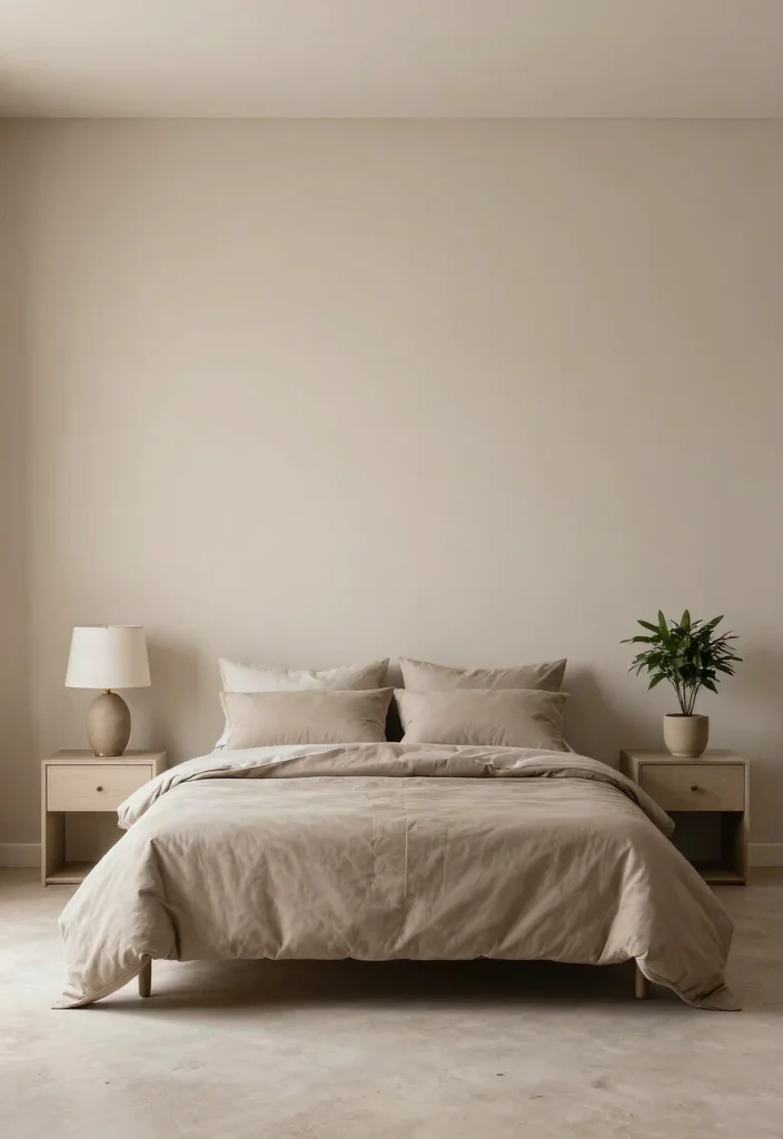 12 Taupe Bedroom Ideas for Soft Neutral Bedroom Styling 12. Minimalist Taupe Styling 0