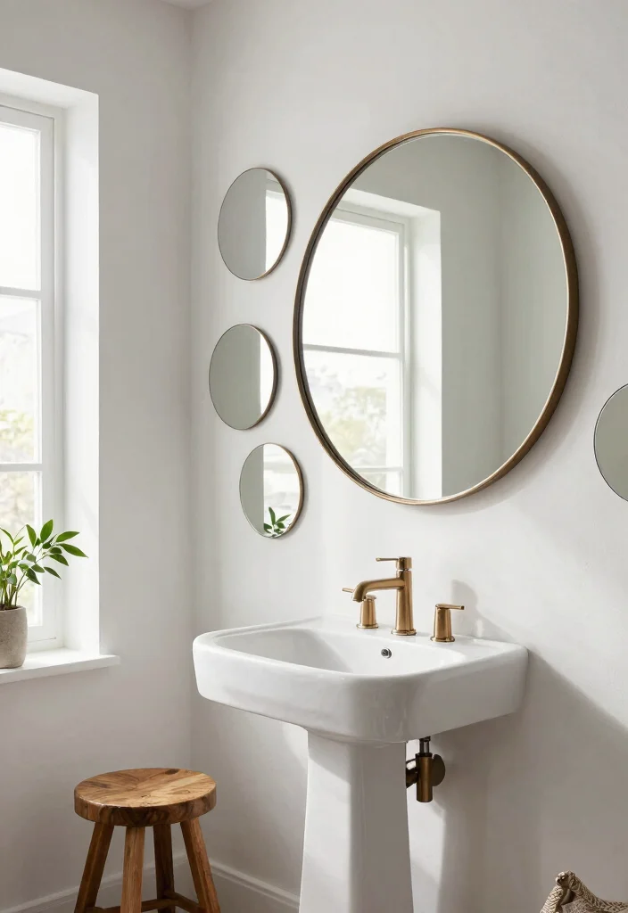 12 Vanity Mirror Ideas for a Polished Bathroom Look 2. Round Mirrors for Soft Lines 0