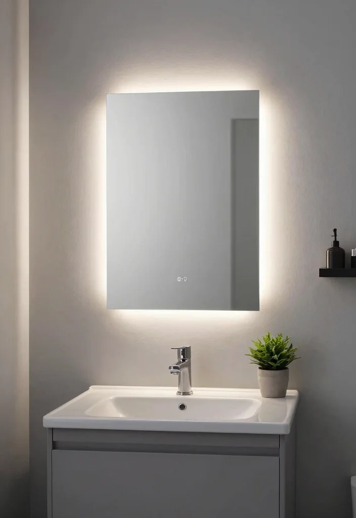 12 Vanity Mirror Ideas for a Polished Bathroom Look 6. Backlit Mirrors for Ultimate Ambiance 0
