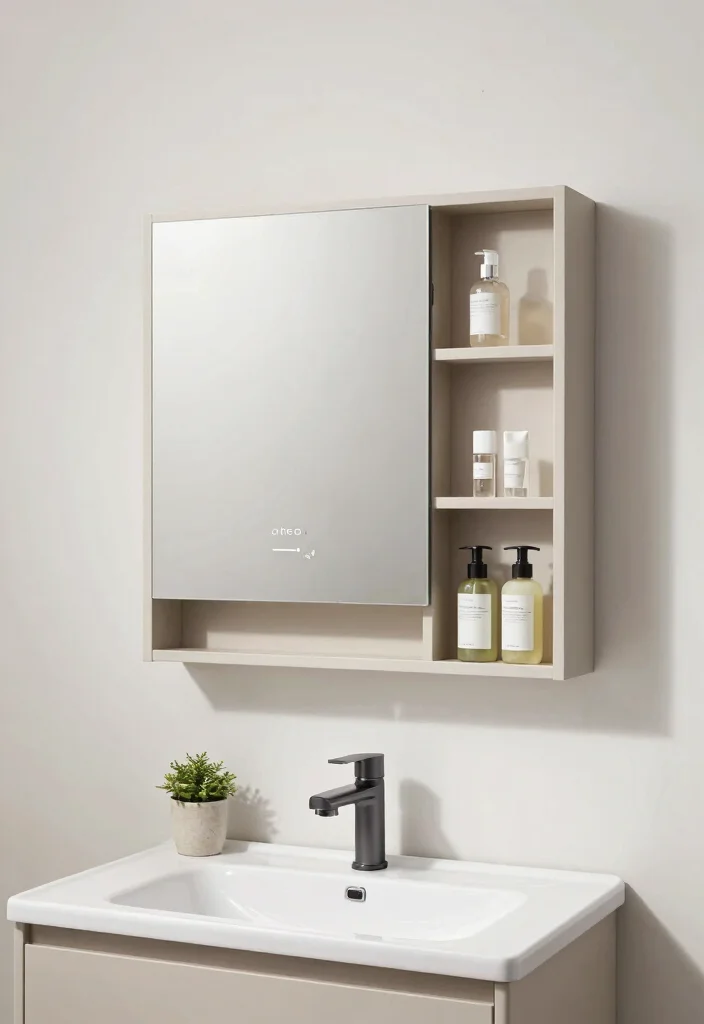 12 Vanity Mirror Ideas for a Polished Bathroom Look 8. Mirror with Built In Storage 0