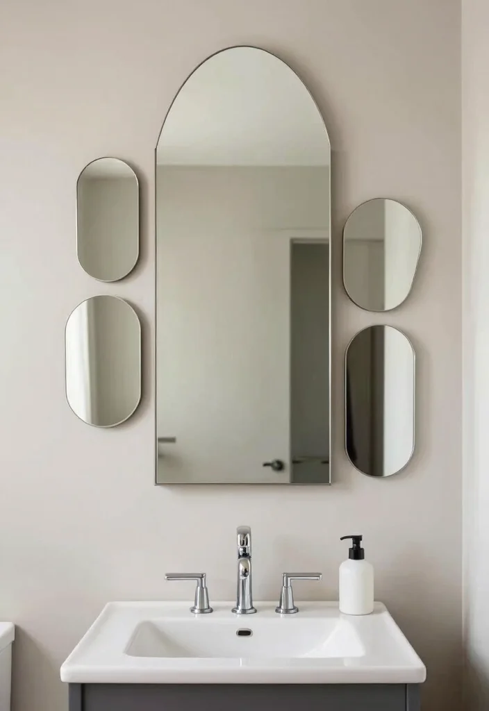 12 Vanity Mirror Ideas for a Polished Bathroom Look 9. Layered Mirrors for Added Depth 0