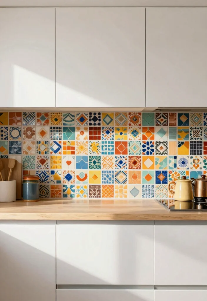 12 White Cabinet Backsplash Ideas for a Polished Finish 8. Mosaic Tiles 0