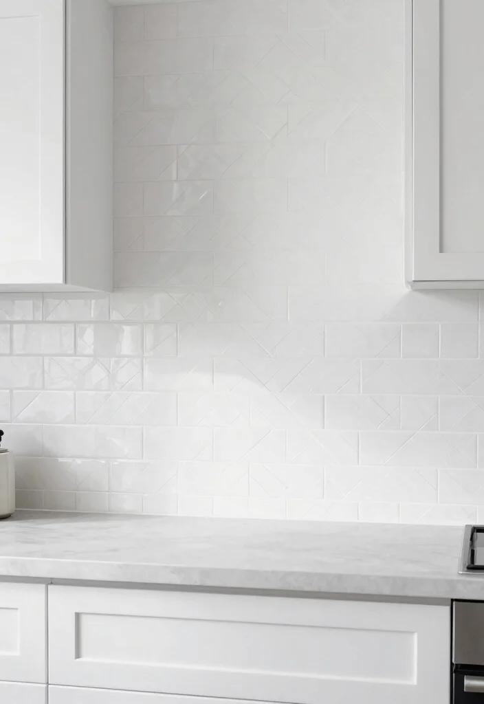 12 White Gloss Kitchen Ideas for a Sleek Contemporary Look 6. Textured Backsplashes 0