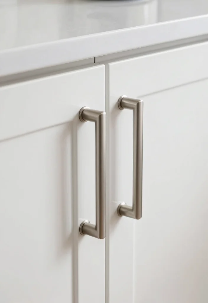 12 White Gloss Kitchen Ideas for a Sleek Contemporary Look 7. Sleek Handles and Knobs 0