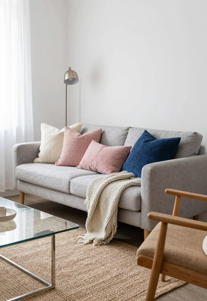 12 White Wall Living Room Ideas for Clean Bright Interiors 1. Layer Textures for Depth 0