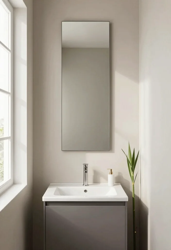 14 Bathroom Mirror Ideas to Visually Open Up Small Spaces 11. Vertical Mirrors 0