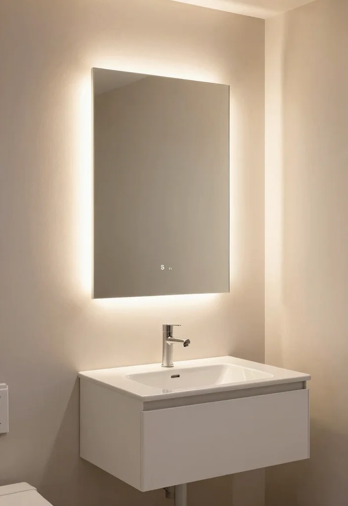 14 Bathroom Mirror Ideas to Visually Open Up Small Spaces 14. Floating Mirrors 0