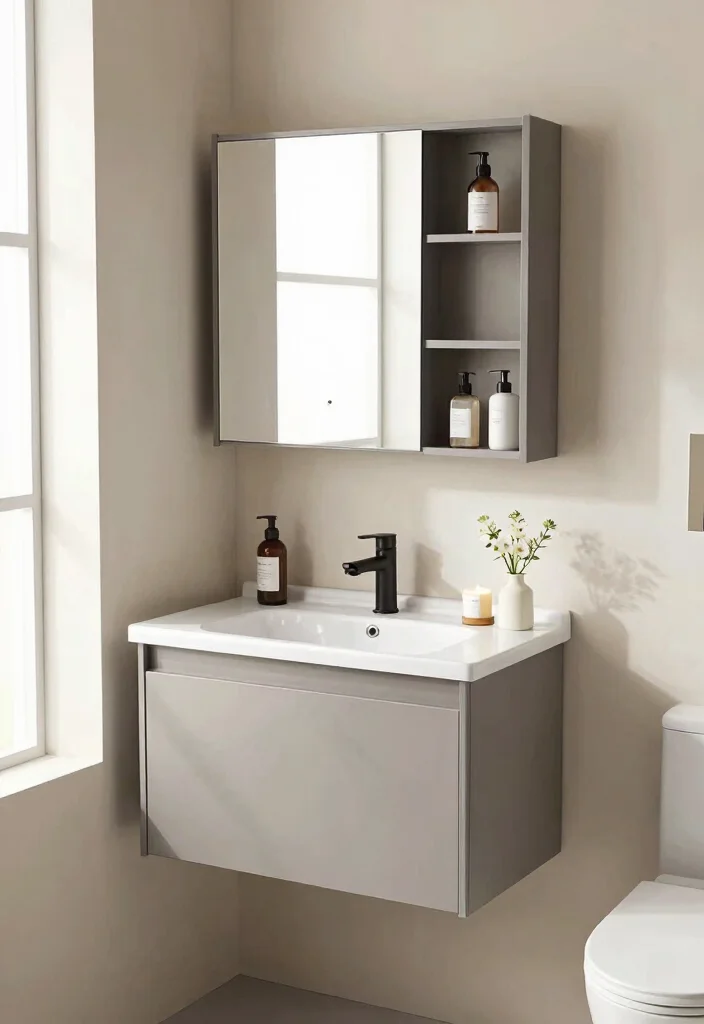 14 Bathroom Mirror Ideas to Visually Open Up Small Spaces 2. Mirrored Cabinets 0
