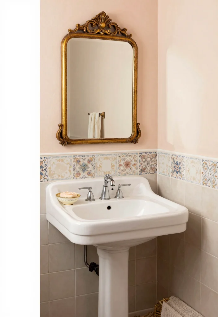 14 Bathroom Mirror Ideas to Visually Open Up Small Spaces 3. Vintage Mirrors 0