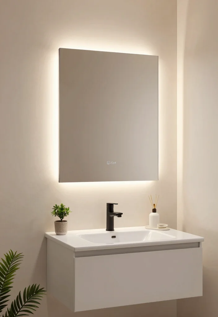 14 Bathroom Mirror Ideas to Visually Open Up Small Spaces 4. Frameless Mirrors 0